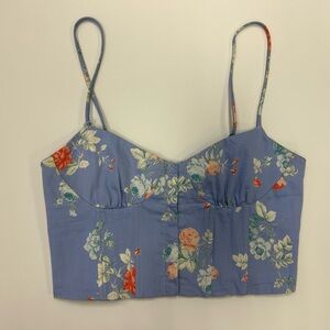 Floral corset crop top